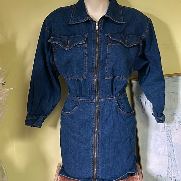 Impromptu Vintage Full Zip Denim Dress - Picture 2 of 6